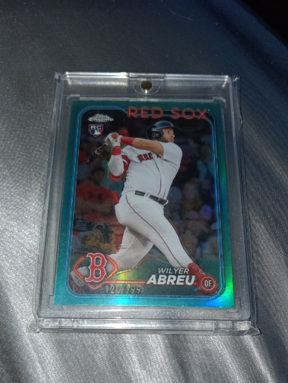Wilyer Abreu /199  Boston Red Sox Green Sports Card Sleeve
